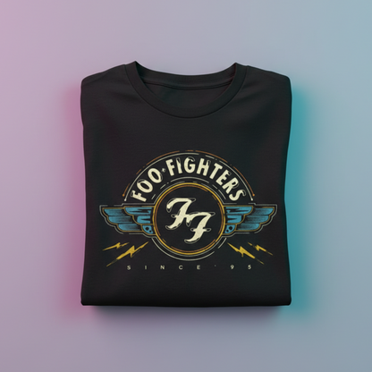 Camiseta de Algodon Foo Fighters Vintage Art