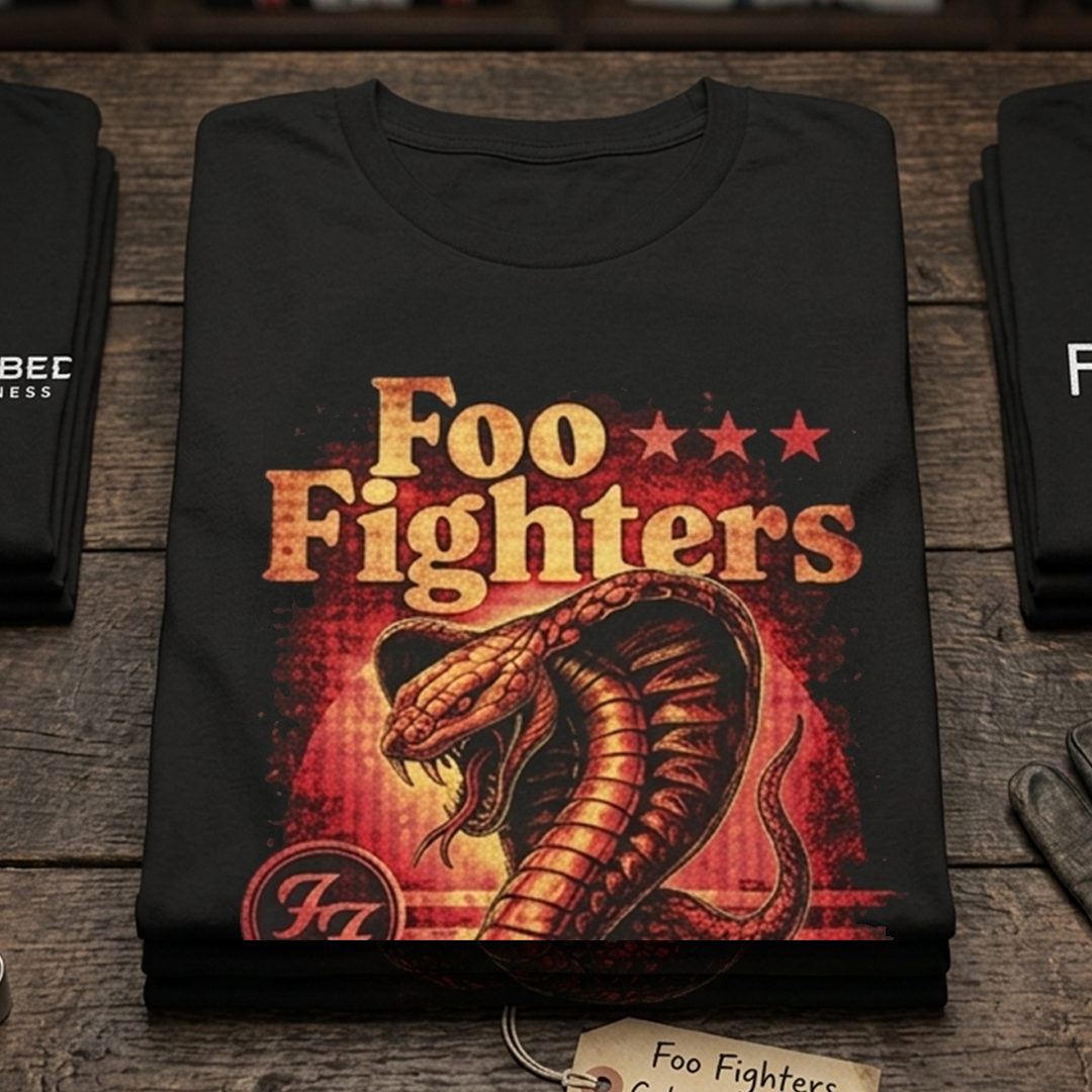 Camiseta Algodon Foo Fighters Snake