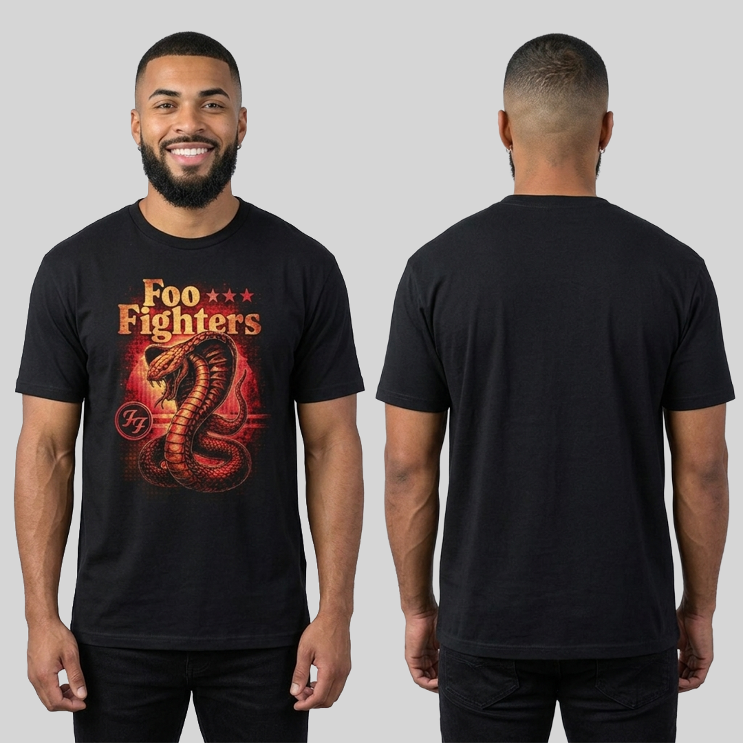 Camiseta Algodon Foo Fighters Snake