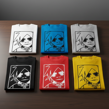 Camiseta Algodón Rock Style Gorillaz