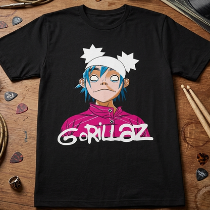Camiseta Algodon Gorillaz 2D Art