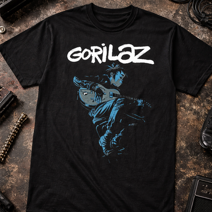 Camiseta Algodon Gorillaz 2d Blue