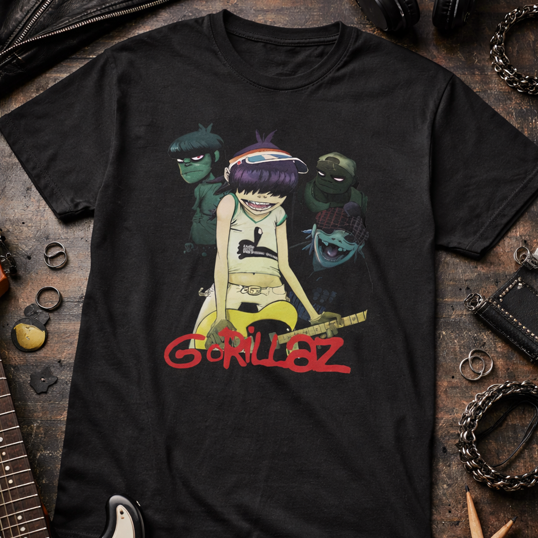 Camiseta Algodon Gorillaz Band