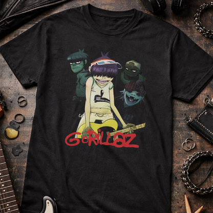 Camiseta Algodon Gorillaz Band