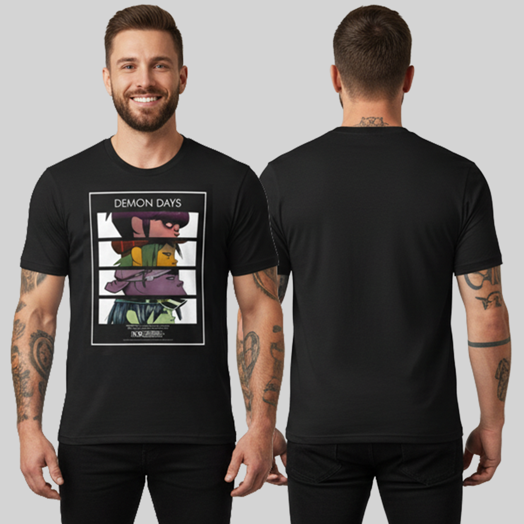Camiseta Algodon Gorillaz Band Vintage