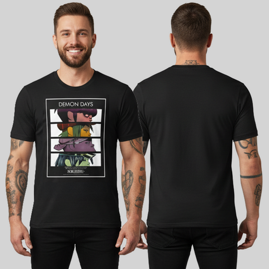 Camiseta Algodon Gorillaz Band Vintage