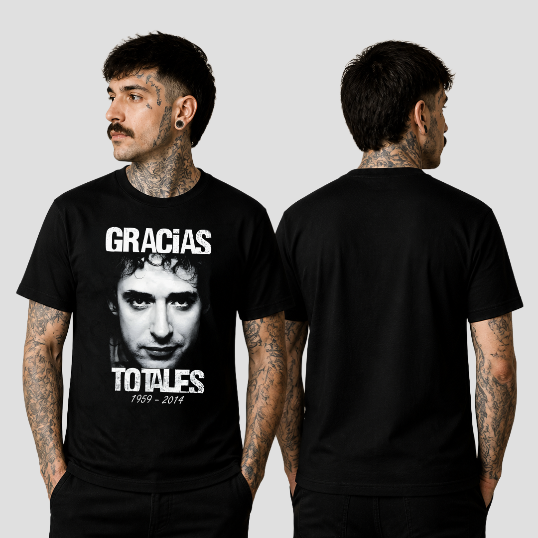 Camiseta Algodón Soda Stereo Cerati Gracias Totales
