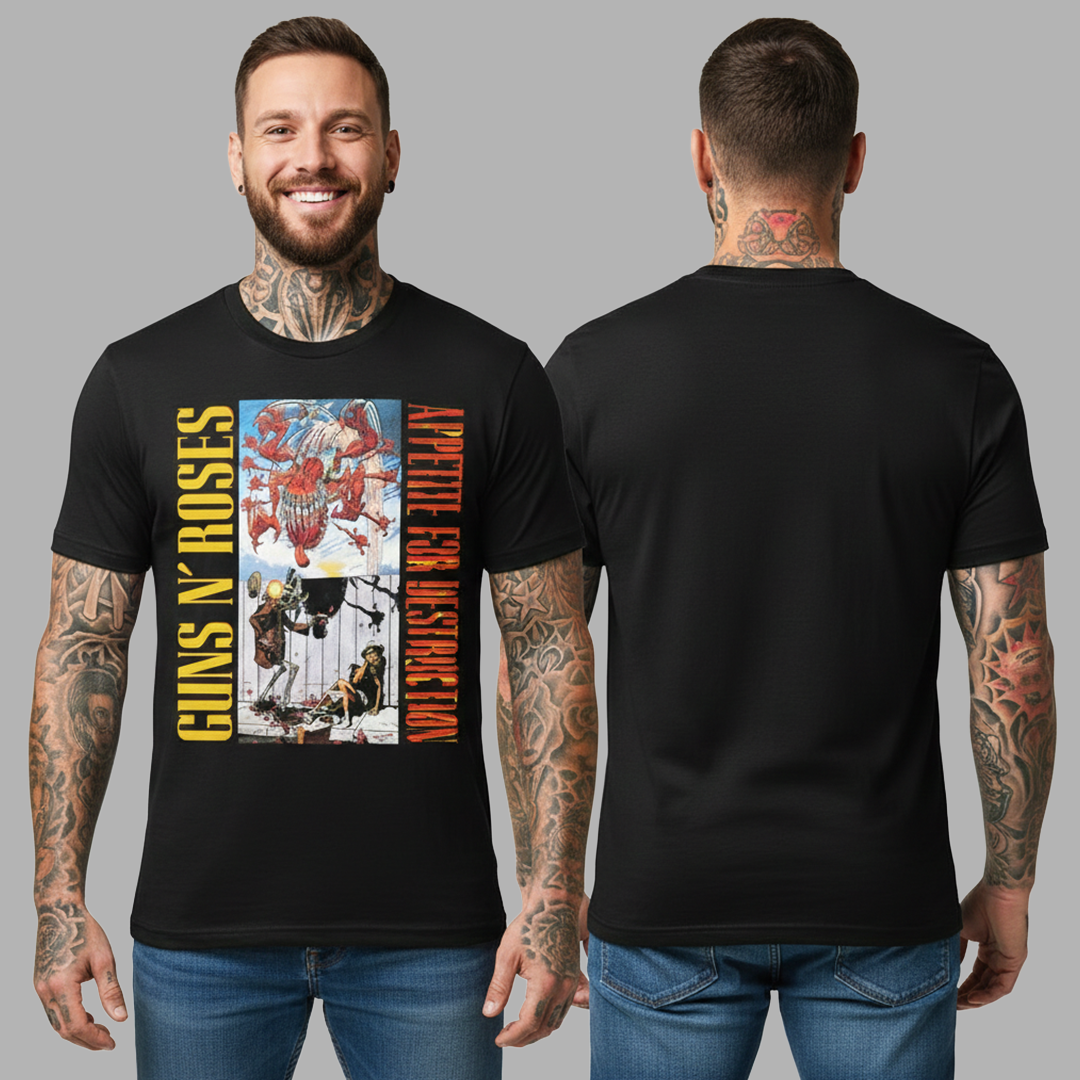 Camiseta Algodon Guns N Roses Appetite For Destruction Poster