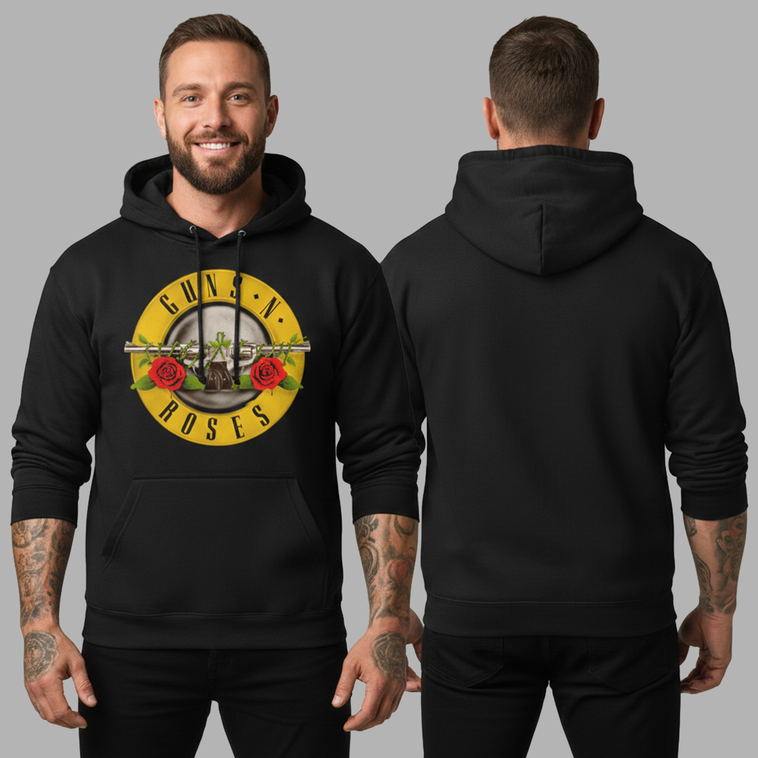 Buzo Capota Cerrado Guns N Roses Logo Clasico