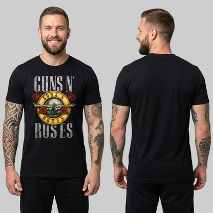 Camiseta Algodon Guns n Roses Logo Art