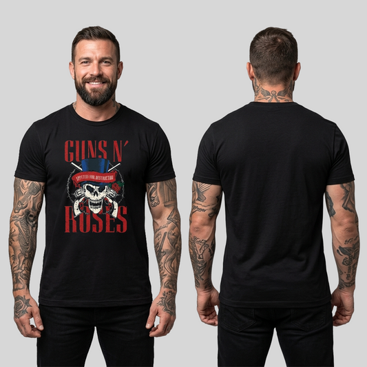 Camiseta Algodon Guns N Roses Appetite for Destruction Skull