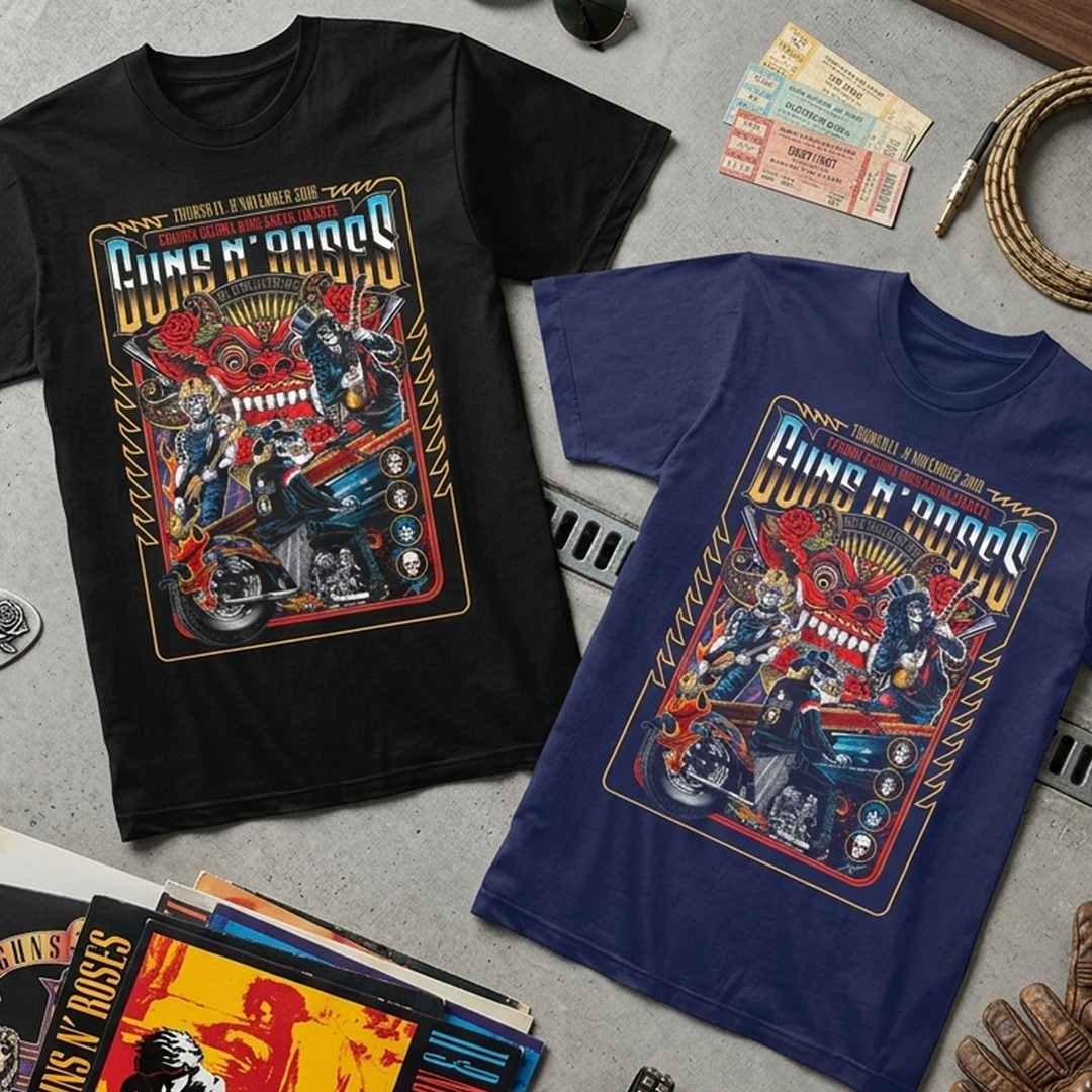 Camiseta Algodon Guns N Roses Stadion Gelora 2018 Poster