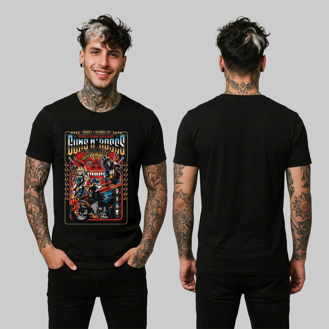 Camiseta Algodon Guns N Roses Stadion Gelora 2018 Poster
