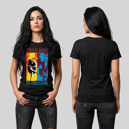 Camiseta Algodón Guns N Roses Use your Illusion Mujer