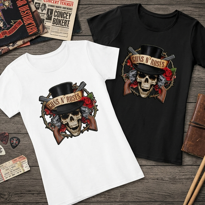 Camiseta Algodón Guns N' Roses Rock Style