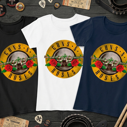 Camiseta Algodón Guns N Roses Mujer