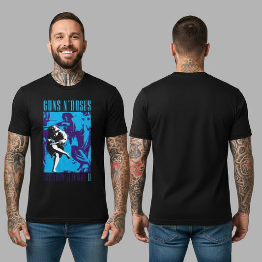 Camiseta Algodon Guns N Roses Use Your illusion II Blue