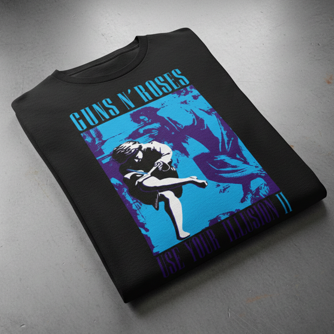 Camiseta Algodon Guns N Roses Use Your illusion II Blue