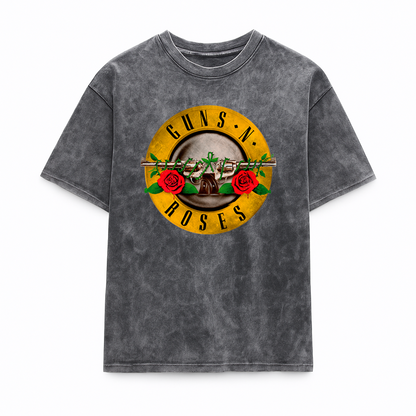 Camiseta Prelavada Algodon Desgaste Guns and Roses