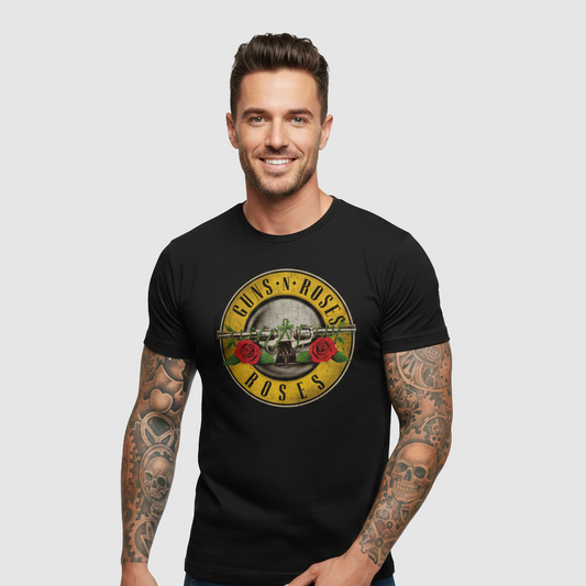 Camiseta Vintage Desgaste Guns and Roses