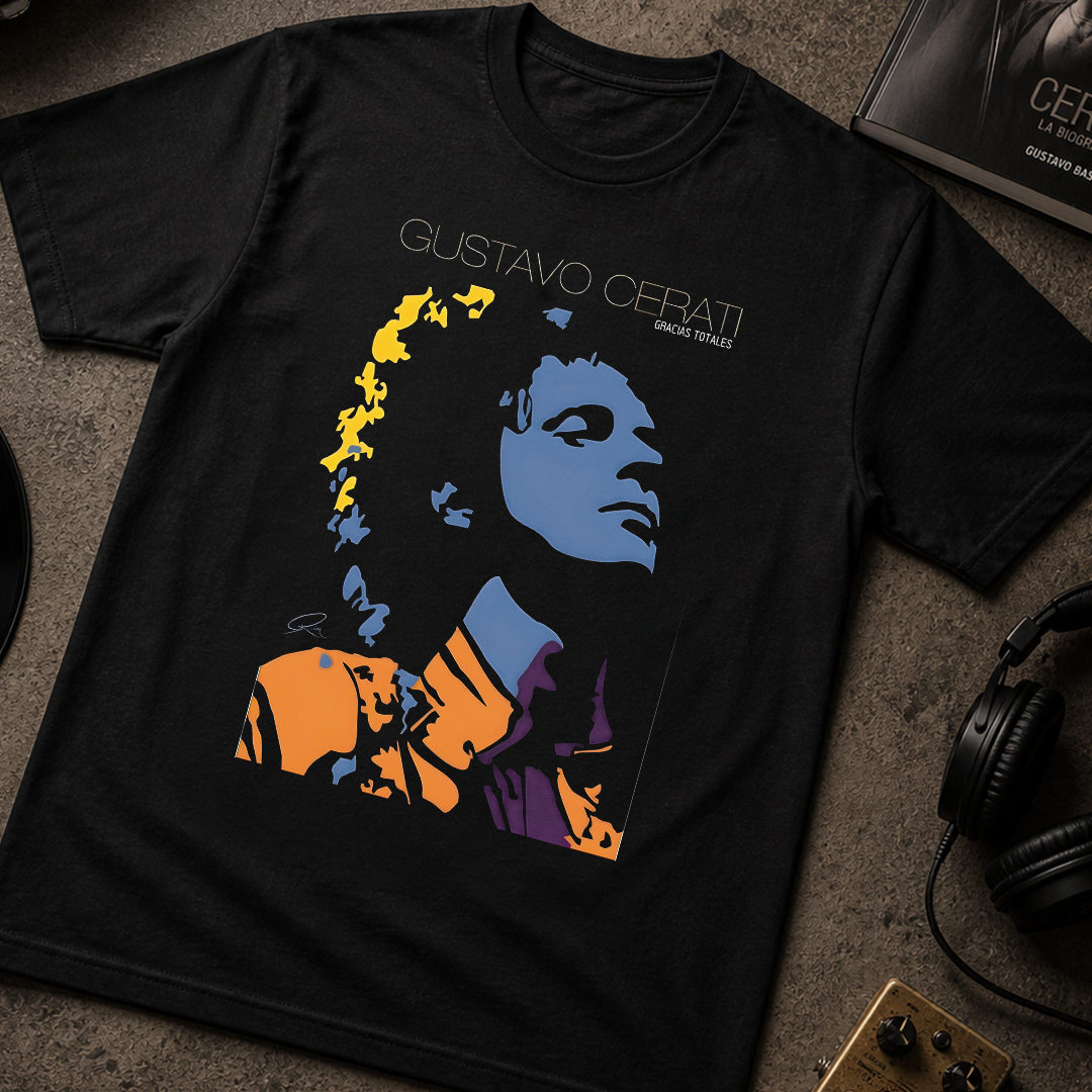 Camiseta Algodón Soda Stereo Cerati Multicolor