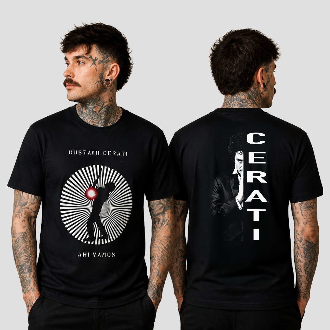 Camiseta Algodón Soda Stereo Cerati Ahí Vamos