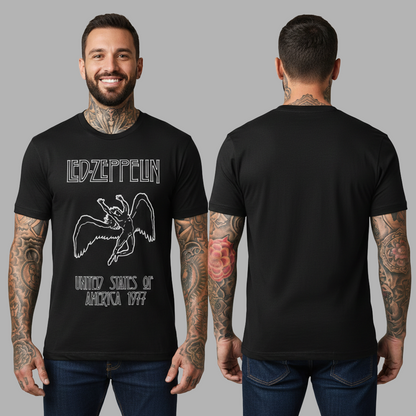 Camiseta Algodon Led Zeppelin United States Of America 1977