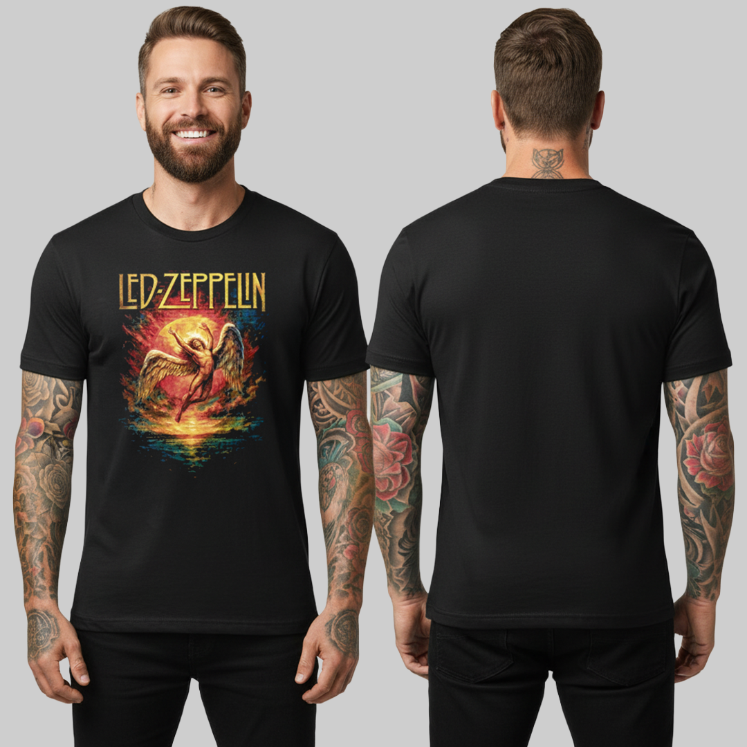 Camiseta Algodon Led Zeppelin Ar 1