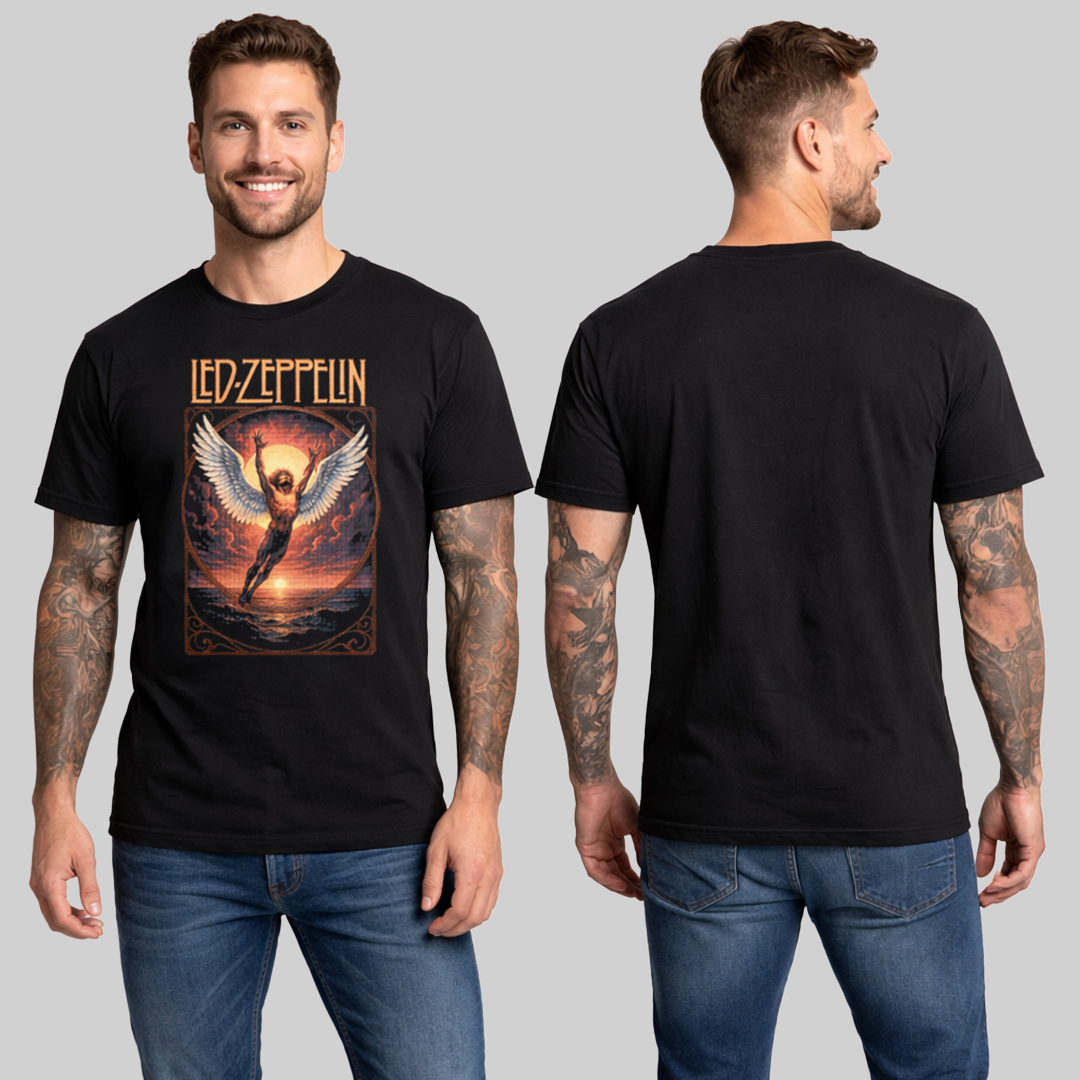 Camiseta Algodon Led Zeppelin Poster Atr 2