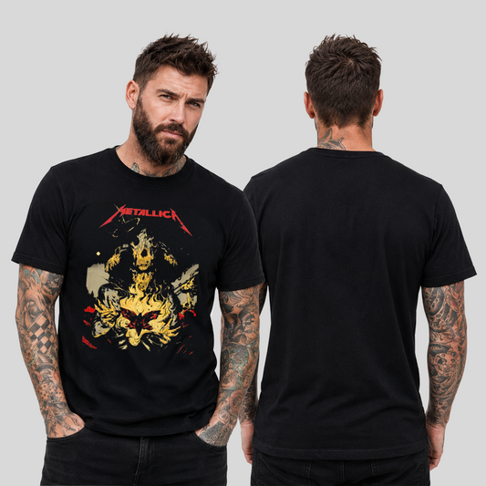 Camiseta Algodon Metallica Baphomet Poster
