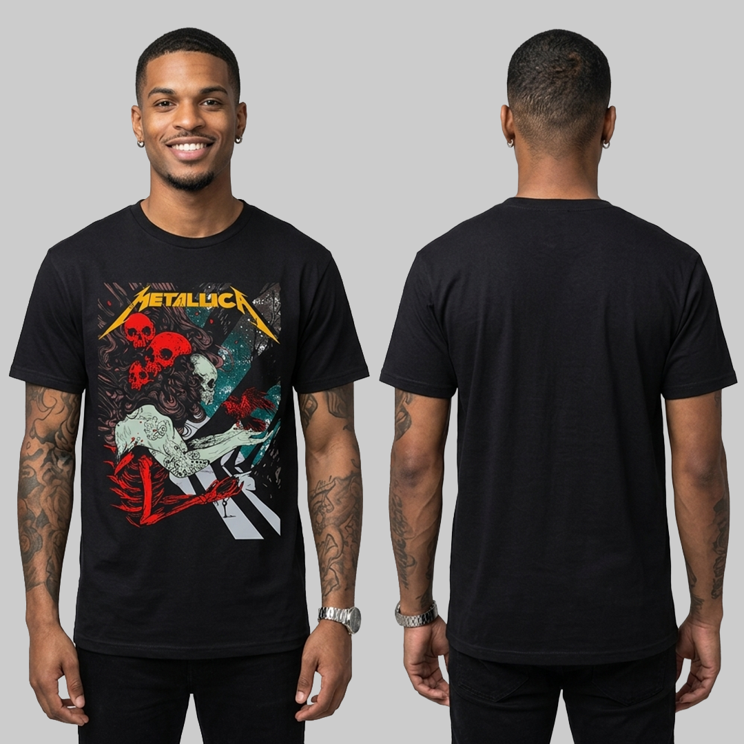 Camiseta Algodon Metallica Poster Style Art