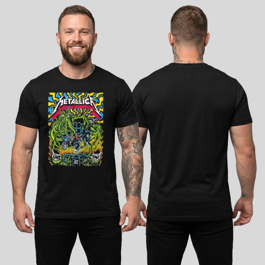 Camiseta Algodon Metallica Poster Unico Colors