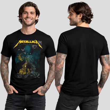 Camiseta Algodon Metallica Octupus Poster