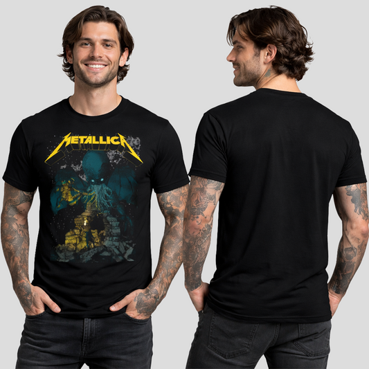 Camiseta Algodon Metallica Octupus Poster