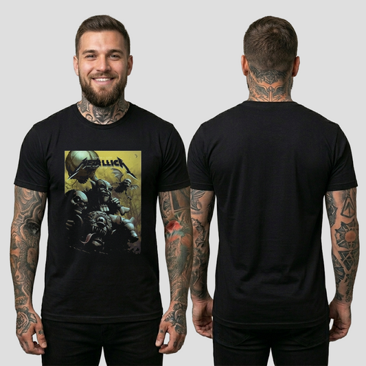 Camiseta Algodon Metallica Kansas City Poster