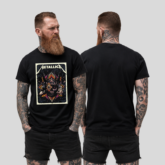 Camiseta Algodon Metallica Skull Vikingo Poster