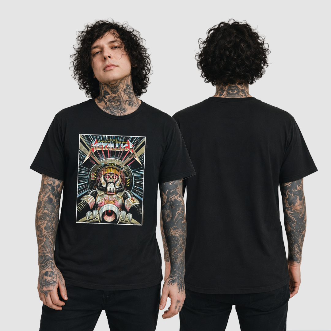 Camiseta Algodon Metallica Las Vegas Poster