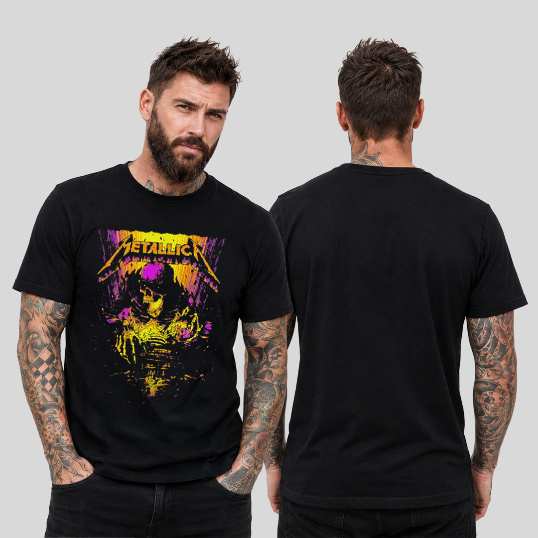 Camiseta Algodon Metallica Poster London 2019
