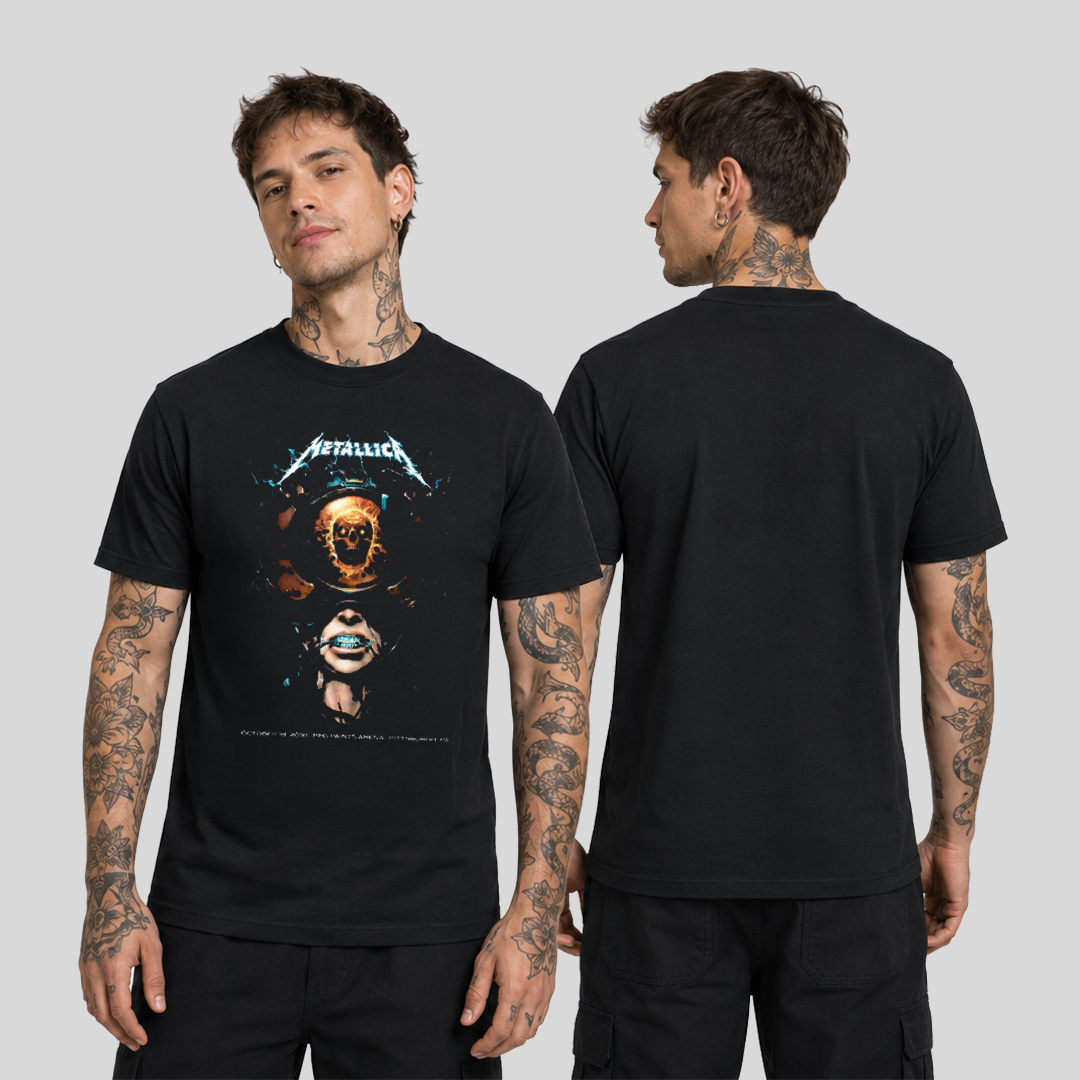 Camiseta Algodon Metallica Pittsburgh Poster