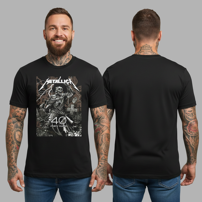 Camiseta Algodón Metallica 40 años Poster