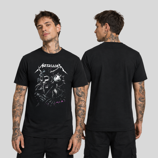 Camiseta Algodon Metallica Guerrero Nordico Art