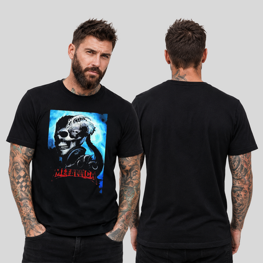 Camiseta Algodon Metallica Ghost Blue Art