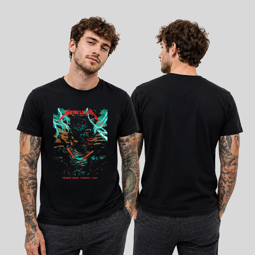 Camiseta Algodon Metallica Florence Italy Poster