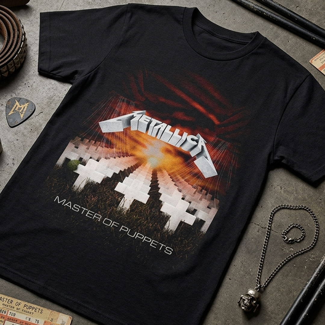 Camiseta Algodon Metallica Master Of Puppets Art