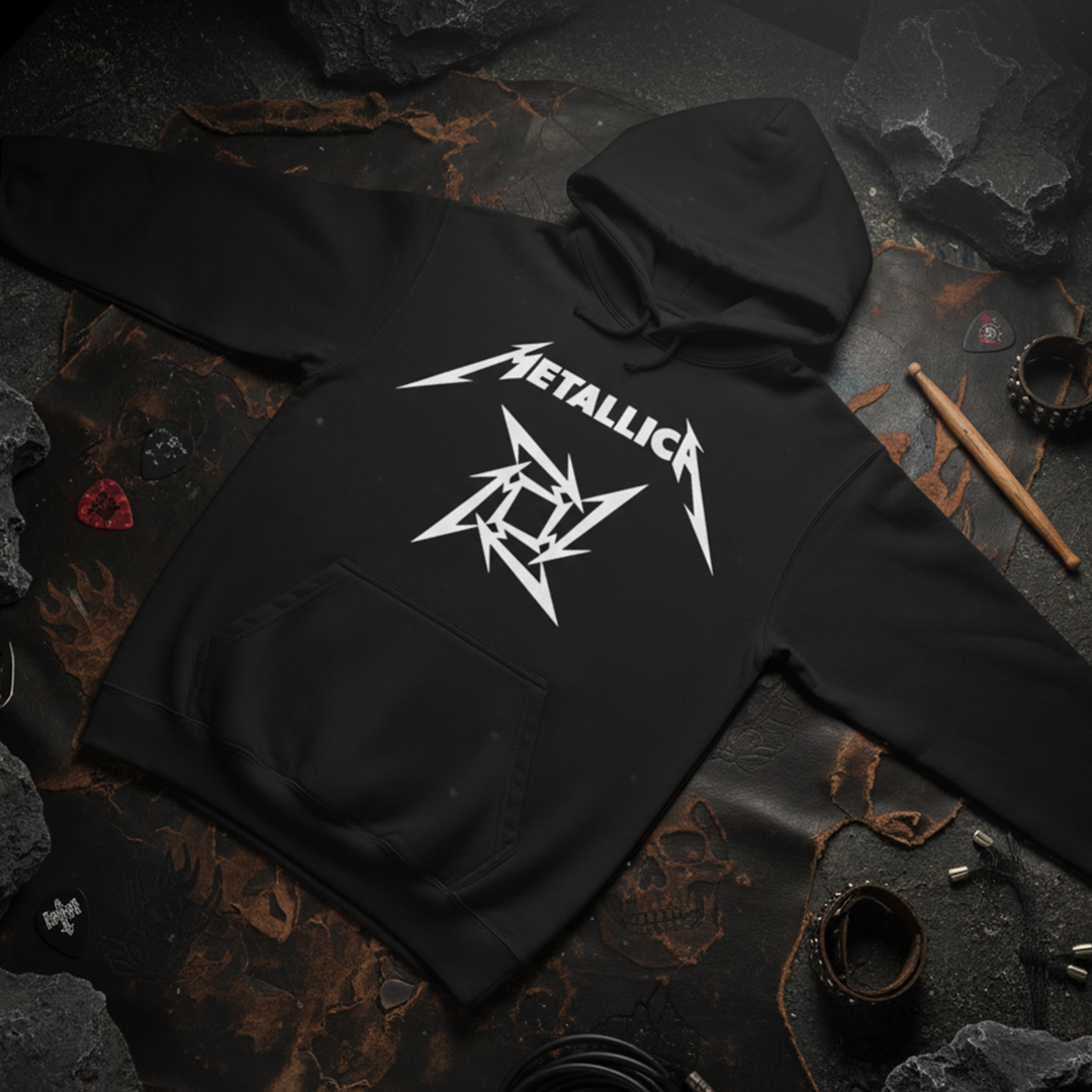 Buzo Capota Metallica doble estampado