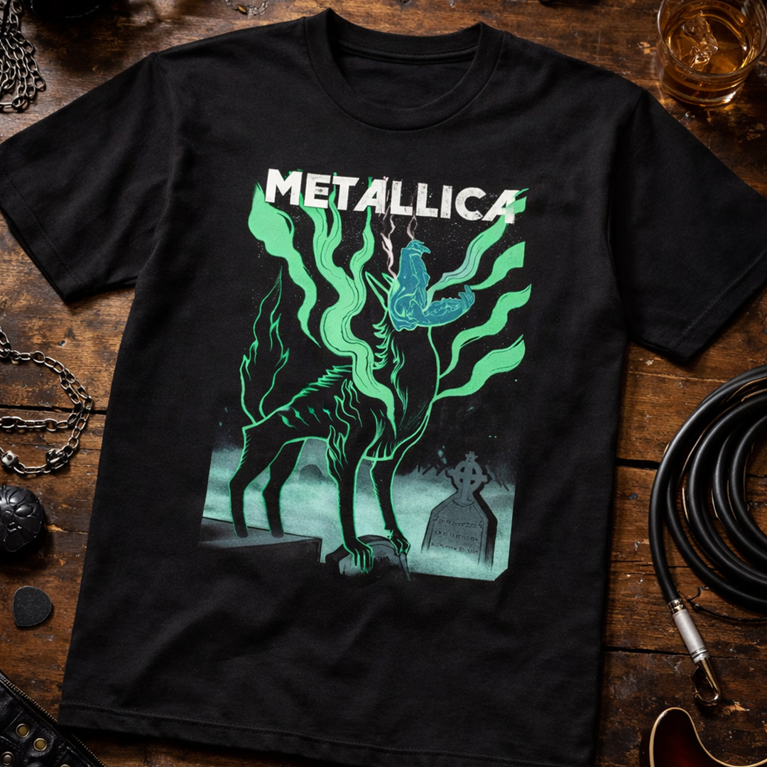 Camiseta Algodon Metallica Wolf Howling