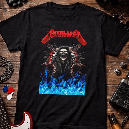 Camiseta Algodon Metallica Skull Guitar