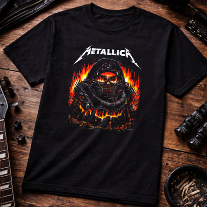 Camiseta Algodon Metallica Fire City Art