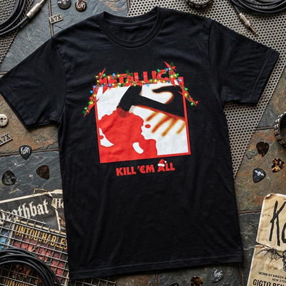Camiseta Algodon Metallica Kill Em All Navidad