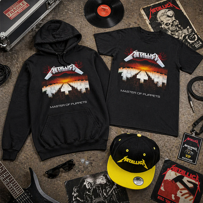 Combo Metallica - The Masters of Puppets: Buzo, Camiseta y Gorra